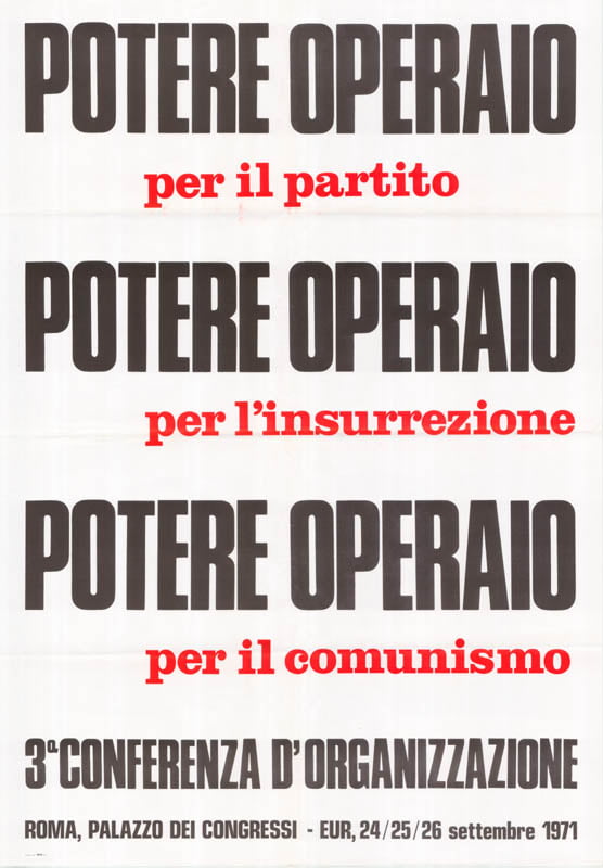 Potere Operaio per il partito Archivio Autonomia